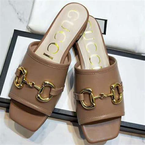 brown sandals to match gucci belt|Gucci slide sandals.